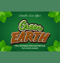 Green Earth 3d Editable Text Effect