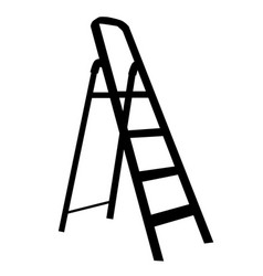 Ladder Icon On White Background Metal Step