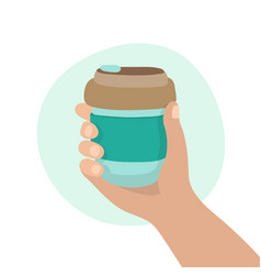 Reusable Coffee Cup Hand Holding A Cup