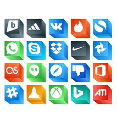 20 Social Media Icon Pack Including Slack Dislike