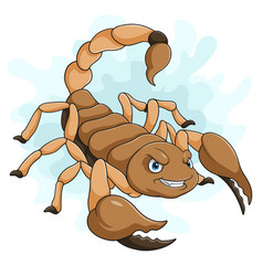 Cartoon Arizona Bark Scorpion On White Background