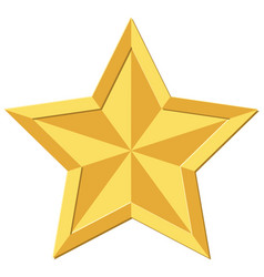 Polygonal Rating Star With Border On White