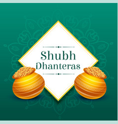 Shubh Dhanteras Occasion Background With Golden