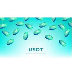 Tether Usdt Coins Falling From The Sky Usdt