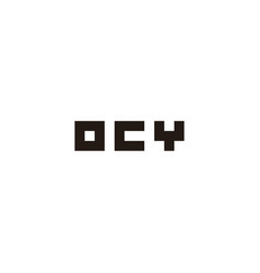 Letter O C Y Square Geometric Symbol Simple Logo