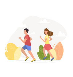 Young Couple Running