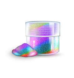 Holographic Sparkles Container For Makeup