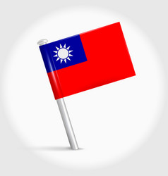 Taiwan Map Pin Flag 3d Realistic