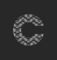 Bold Letter C Monogram Artistic Pattern Logo