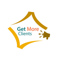 Get More Clients With Megaphone Icon Flat