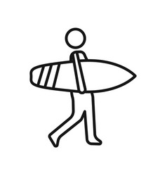 Surfing Icon Black Line Art Logo