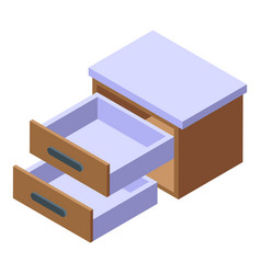 Bedroom Drawer Icon Isometric Furniture