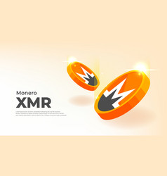 Monero Coin Xmr Crypto Currency Themed Banner