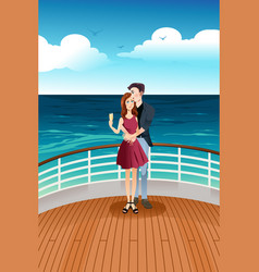 Couple Standing On Deck