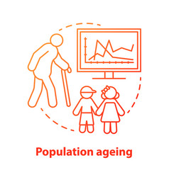 Population Ageing Concept Icon Elderly People