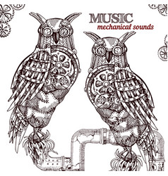 Steampunk Style Owl