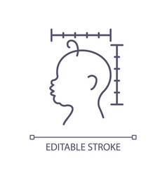 Baby Head Check Up Linear Icon