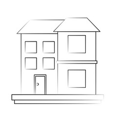 Family Home Or Two Story House Icon Image