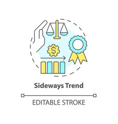 Sideways Trend Concept Icon