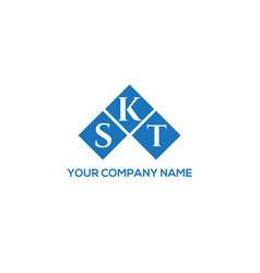 Skt Letter Logo Design On White Background