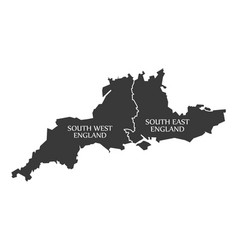 South West And East England Map Uk