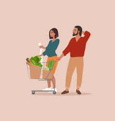 Couple Shopping At The Grocery Store