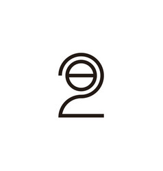 Number 2 And 8 Circle Geometric Symbol Simple Logo