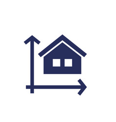 Building Size Icon With A House