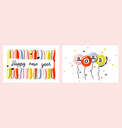 2023 New Year Greeting Card With Cute