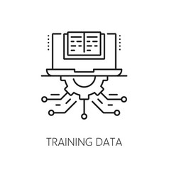 Machine Learning Training Data Outline Icon