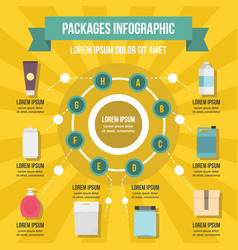 Packages Infographic Concept Flat Style