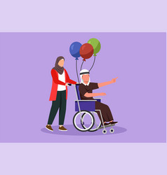 Cartoon Flat Style Drawing Disability People