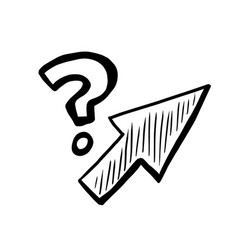 Cursor Arrow With Question Mark Sketch