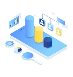 Customer Relationship Management Isometric Concept