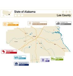 Detailed Infographic And Map Of Lee County In