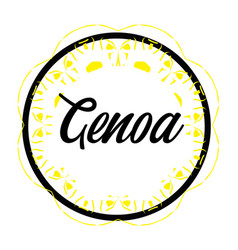 Genoa Stamp On White