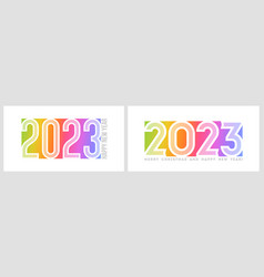 Happy New Year 2023 Logo On Rainbow Gradient