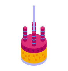 Mexican Pinata Cake Icon Isometric Mexico