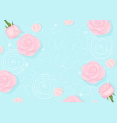 Pink Rose Floating In The Pool Background