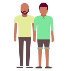 Two Men Holding Hands Happy Gay Couple