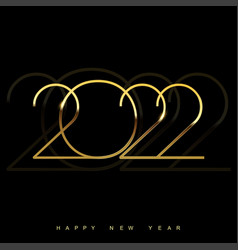 Happy New Year 2022 With Golden Glitter Text