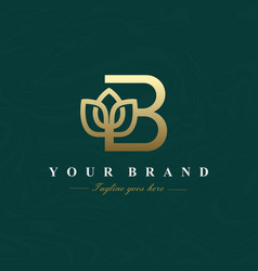 Letter B Lotus Flower Logo Design