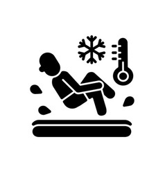 Polar Bear Plunge Black Glyph Icon