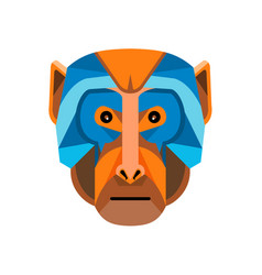 Rhesus Macaque Head Flat Icon