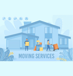 Home Moving Service For New Settler Flat Banner