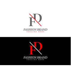 Letters Fd Df Modern Fashion Brand Logo Design