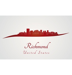 Richmond Skyline In Red