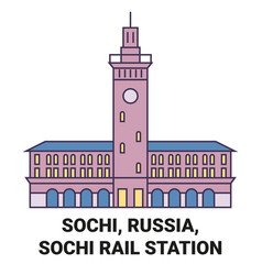 Russia Sochi Sochi Rail Station Travel Landmark