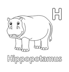 Hippo Alphabet Abc Coloring Page H