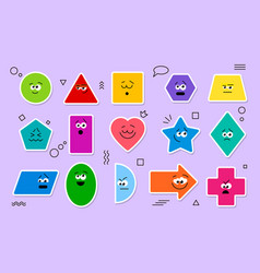 Math Figure Shape Stickers Geometric Characters